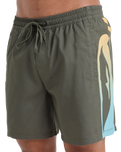 The Quiksilver Mens Everyday Holmes Volley Shorts in Grape Leaf Holmes