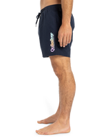 The Quiksilver Mens Fineline Volley Shorts in Dark Navy