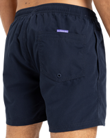 The Quiksilver Mens Fineline Volley Shorts in Dark Navy
