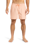 The Quiksilver Mens Fineline Volley Shorts in Peach Parfait
