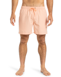 The Quiksilver Mens Fineline Volley Shorts in Peach Parfait