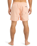 The Quiksilver Mens Fineline Volley Shorts in Peach Parfait