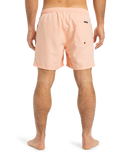 The Quiksilver Mens Fineline Volley Shorts in Peach Parfait