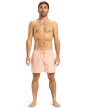 The Quiksilver Mens Fineline Volley Shorts in Peach Parfait