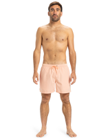 The Quiksilver Mens Fineline Volley Shorts in Peach Parfait