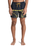 The Quiksilver Mens Everyday Poolsider Swimshorts in Black Panel Nat Geo