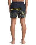The Quiksilver Mens Everyday Poolsider Swimshorts in Black Panel Nat Geo