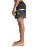 The Quiksilver Mens Everyday Poolsider Swimshorts in Black Panel Nat Geo