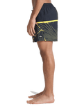 The Quiksilver Mens Everyday Poolsider Swimshorts in Black Panel Nat Geo