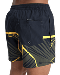 The Quiksilver Mens Everyday Poolsider Swimshorts in Black Panel Nat Geo