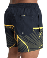 The Quiksilver Mens Everyday Poolsider Swimshorts in Black Panel Nat Geo