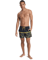 The Quiksilver Mens Everyday Poolsider Swimshorts in Black Panel Nat Geo