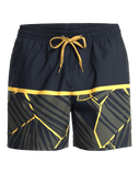 The Quiksilver Mens Everyday Poolsider Swimshorts in Black Panel Nat Geo