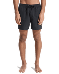 The Quiksilver Mens Everyday Malibu Swimshorts in Black