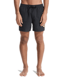 The Quiksilver Mens Everyday Malibu Swimshorts in Black