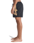 The Quiksilver Mens Everyday Malibu Swimshorts in Black