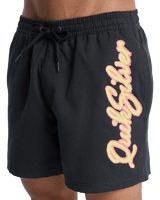 The Quiksilver Mens Everyday Malibu Swimshorts in Black