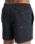 The Quiksilver Mens Everyday Malibu Swimshorts in Black