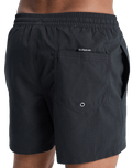 The Quiksilver Mens Everyday Malibu Swimshorts in Black