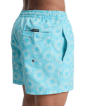Everyday Printed Volley Shorts in Aqua Ocean Mayhem