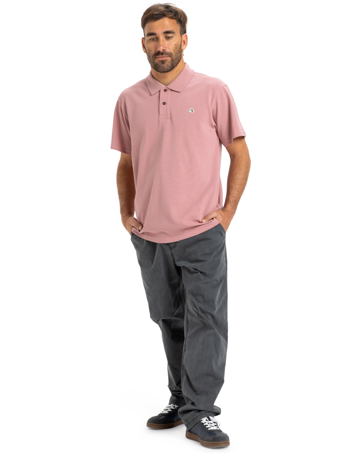 The Quiksilver Mens DNA Polo Shirt in Lilac