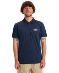 The Quiksilver Mens Stretch Polo Shirt in Dark Navy
