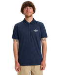 The Quiksilver Mens Stretch Polo Shirt in Dark Navy