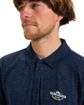 The Quiksilver Mens Stretch Polo Shirt in Dark Navy