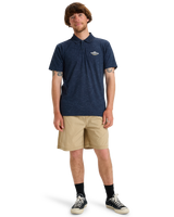 The Quiksilver Mens Stretch Polo Shirt in Dark Navy