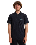 The Quiksilver Mens Stretch Polo Shirt in Black