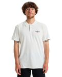 The Quiksilver Mens Stretch Polo Shirt in Snow White