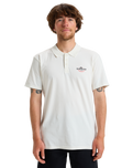 The Quiksilver Mens Stretch Polo Shirt in Snow White