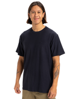 The Quiksilver Mens Slub Roundneck T-Shirt in Dark Navy