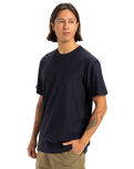 The Quiksilver Mens Slub Roundneck T-Shirt in Dark Navy