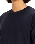 The Quiksilver Mens Slub Roundneck T-Shirt in Dark Navy
