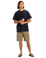 The Quiksilver Mens Slub Roundneck T-Shirt in Dark Navy