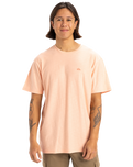 The Quiksilver Mens Slub Roundneck T-Shirt in Peach Parfait