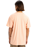 The Quiksilver Mens Slub Roundneck T-Shirt in Peach Parfait