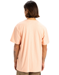 The Quiksilver Mens Slub Roundneck T-Shirt in Peach Parfait