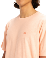 The Quiksilver Mens Slub Roundneck T-Shirt in Peach Parfait