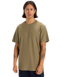 The Quiksilver Mens Slub Roundneck T-Shirt in Aloe