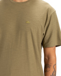 The Quiksilver Mens Slub Roundneck T-Shirt in Aloe