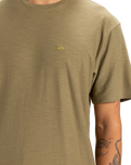 The Quiksilver Mens Slub Roundneck T-Shirt in Aloe