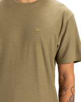 The Quiksilver Mens Slub Roundneck T-Shirt in Aloe