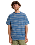 The Quiksilver Mens Tilebloom T-Shirt in Vintage Indigo