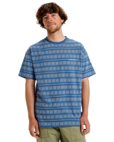 The Quiksilver Mens Tilebloom T-Shirt in Vintage Indigo