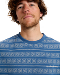 The Quiksilver Mens Tilebloom T-Shirt in Vintage Indigo
