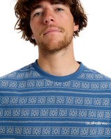 The Quiksilver Mens Tilebloom T-Shirt in Vintage Indigo