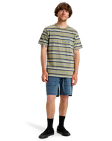 The Quiksilver Mens Tengha Stripe T-Shirt in Aloe Tengha