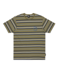 The Quiksilver Mens Tengha Stripe T-Shirt in Aloe Tengha